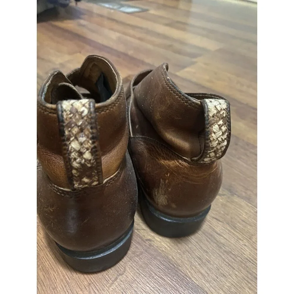 Ariat Brown Distressed Soft Leather Western Ankle Boots Women's Sz 8 - Picture 5 of 5